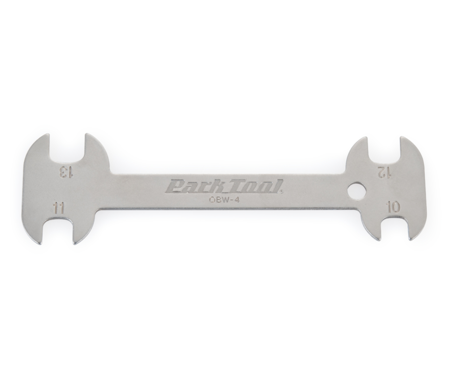 The Park Tool OBW-4 Offset Brake Wrench viewed from above, enlarged