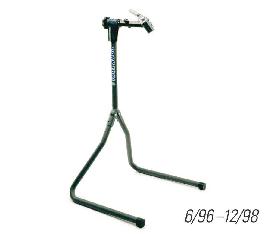 The Park Tool PCS-1, with grey tubing in the configuration without height adjustment sold from 1996–1998, enlarged