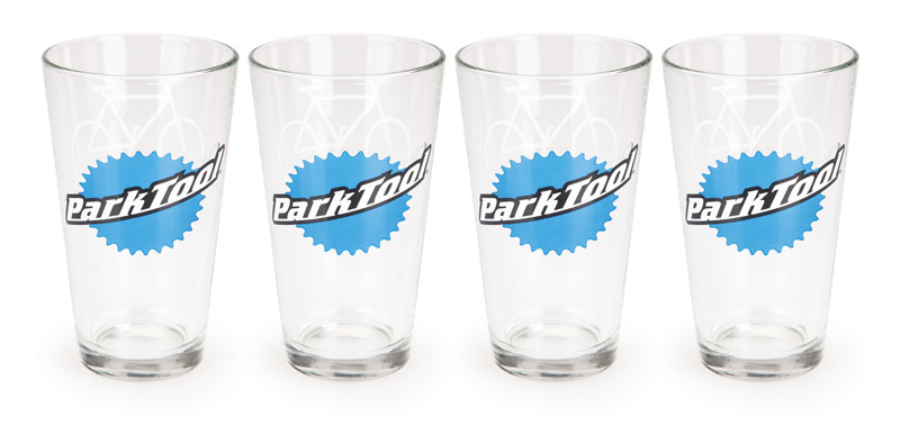 The Park Tool PNT-4 Set of four Pint Glasses, enlarged