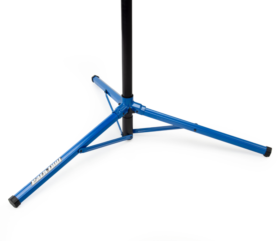 Closeup of the Park Tool PRS-26 Team Issue Repair Stand tripod base, enlarged