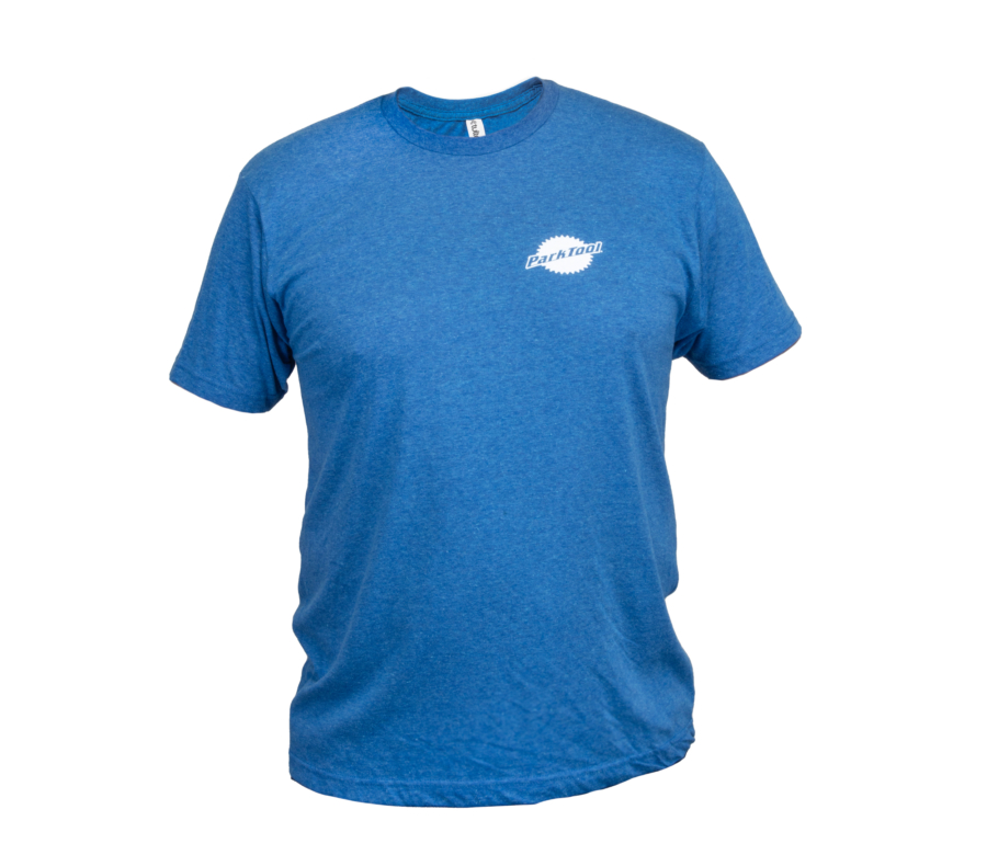 The Park Tool TSM-1 Metal to the Pedal T-Shirt, front, enlarged