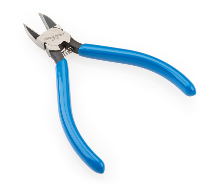 Tilted view of the Park Tool ZP-5 Flush Cut Pliers, enlarged