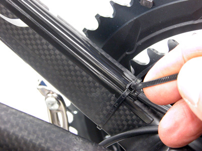 Figure 21. Supplement tape with zip-ties as necessary