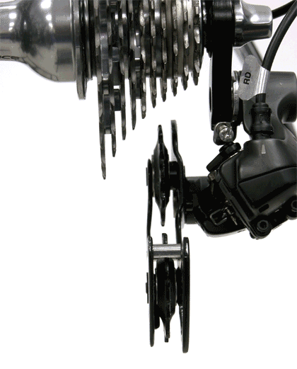 Figure 31. Watch motion on upper pulley relative to cog during shift adjustment mode