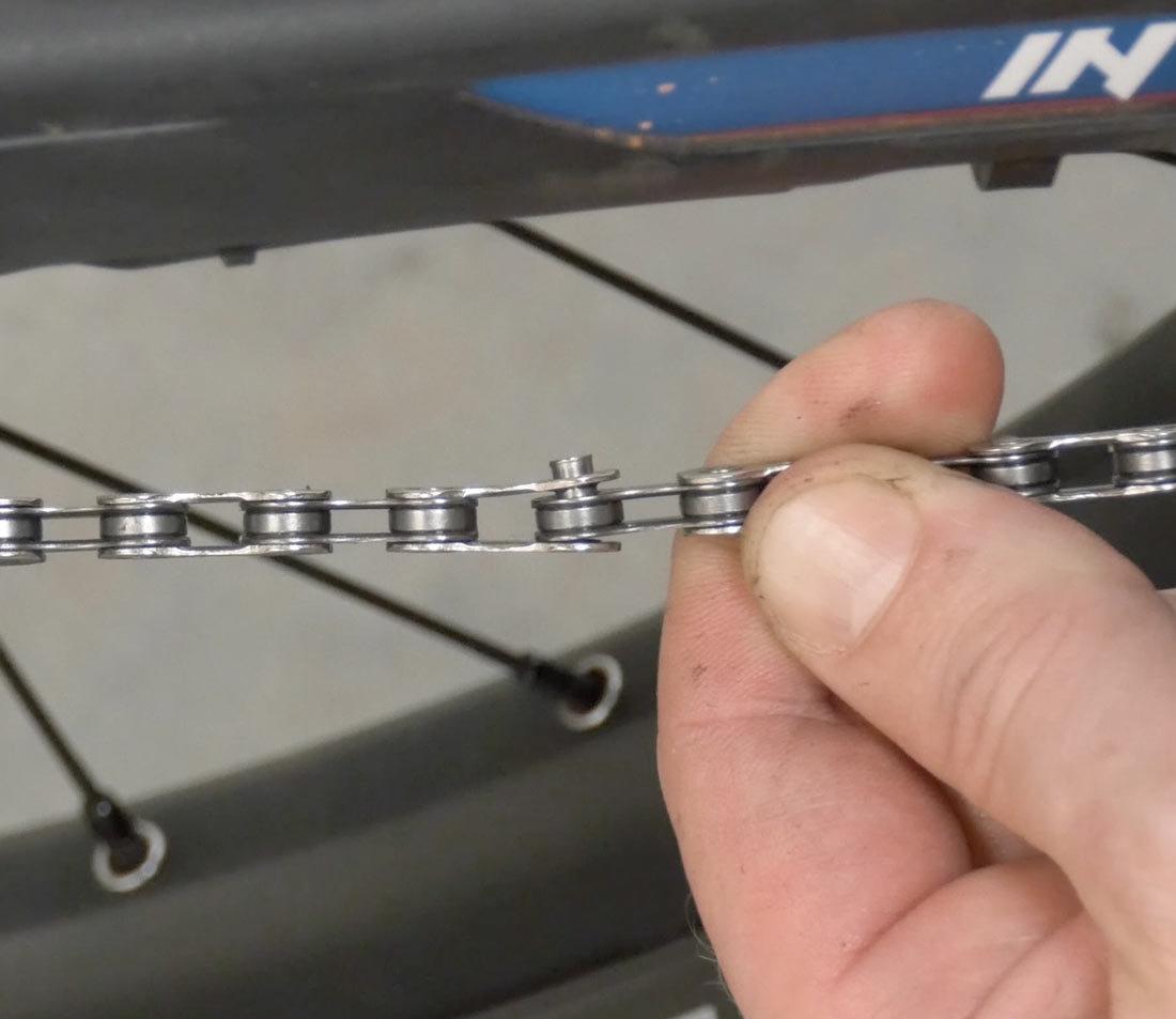 Begin by removing rivet at damaged link