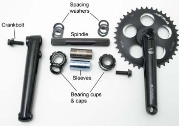 Contents for the BMX Three Piece Crank Service