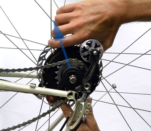 Figure 42. Removing the rear wheel